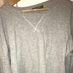 grey thermal top from brandy melville